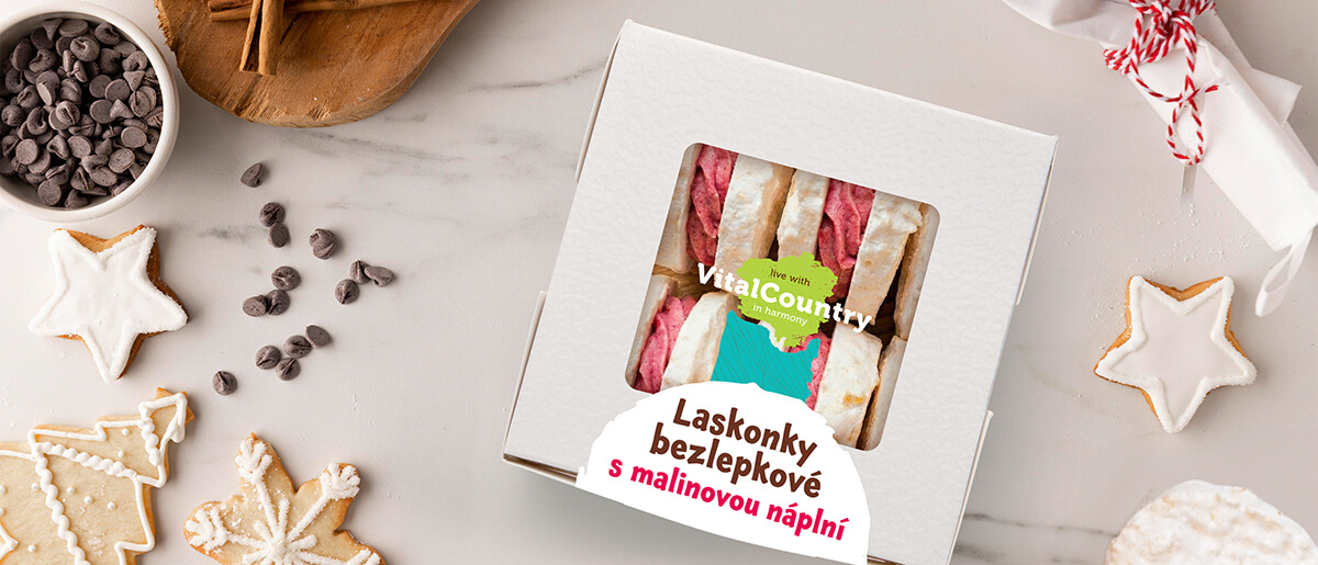 Laskonky bezlepkové malinové 130g